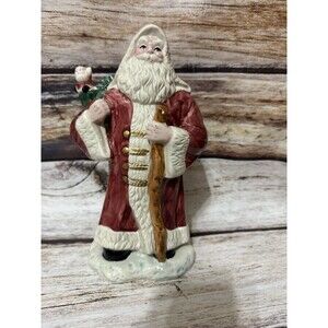 Vintage 1998 10" Santa Claus Figurine Cedar Creek Collection Ceramic Christmas